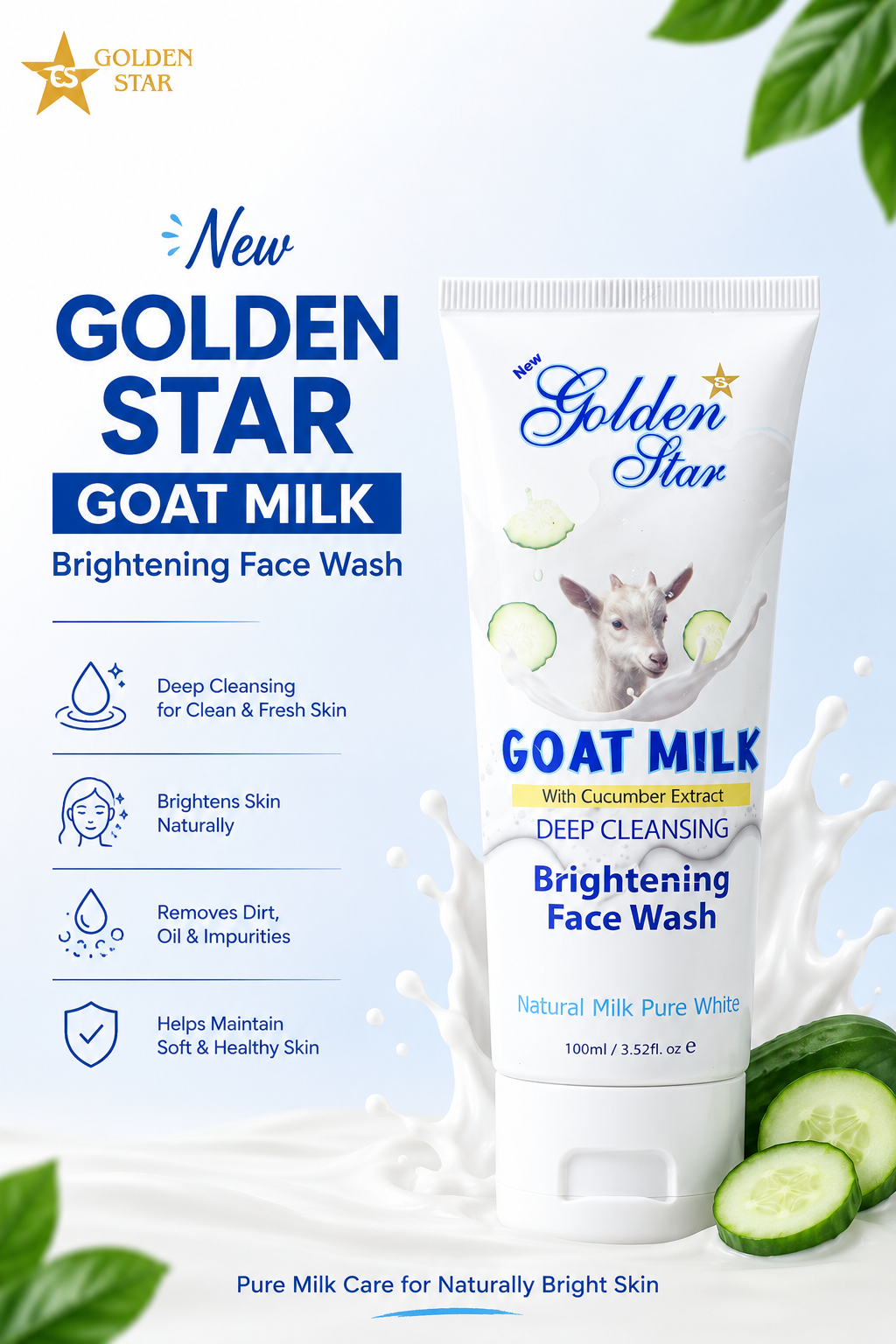 Golden Star Goat Milk Face Wash