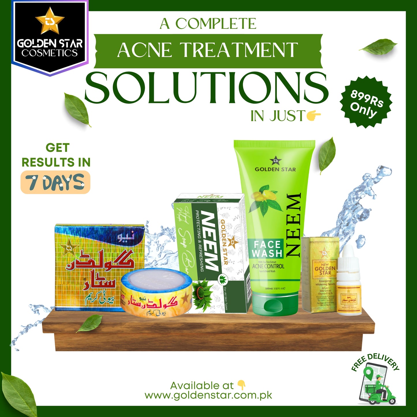 Golden Star Acne Treatment Solution Kit